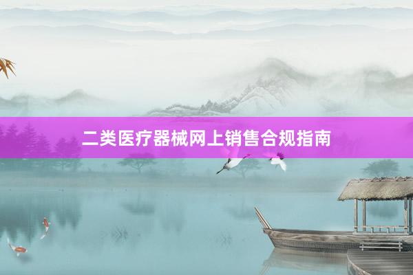 二类医疗器械网上销售合规指南